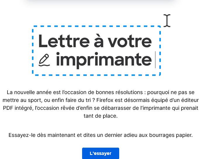 nonhouegnon's tweet photo. Très amusante cette annonce de #Mozilla .
Grâce à l'éditeur PDF intégré de #firefox, il était temps pour moi de dire au revoir à une vieille amie : mon imprimante. #pdfx
Lettre à mon imprimante #HPDESKJET.
Merci pour tout le service rendu.
Ton ami @ https://t.co/v6PRR7FiSc