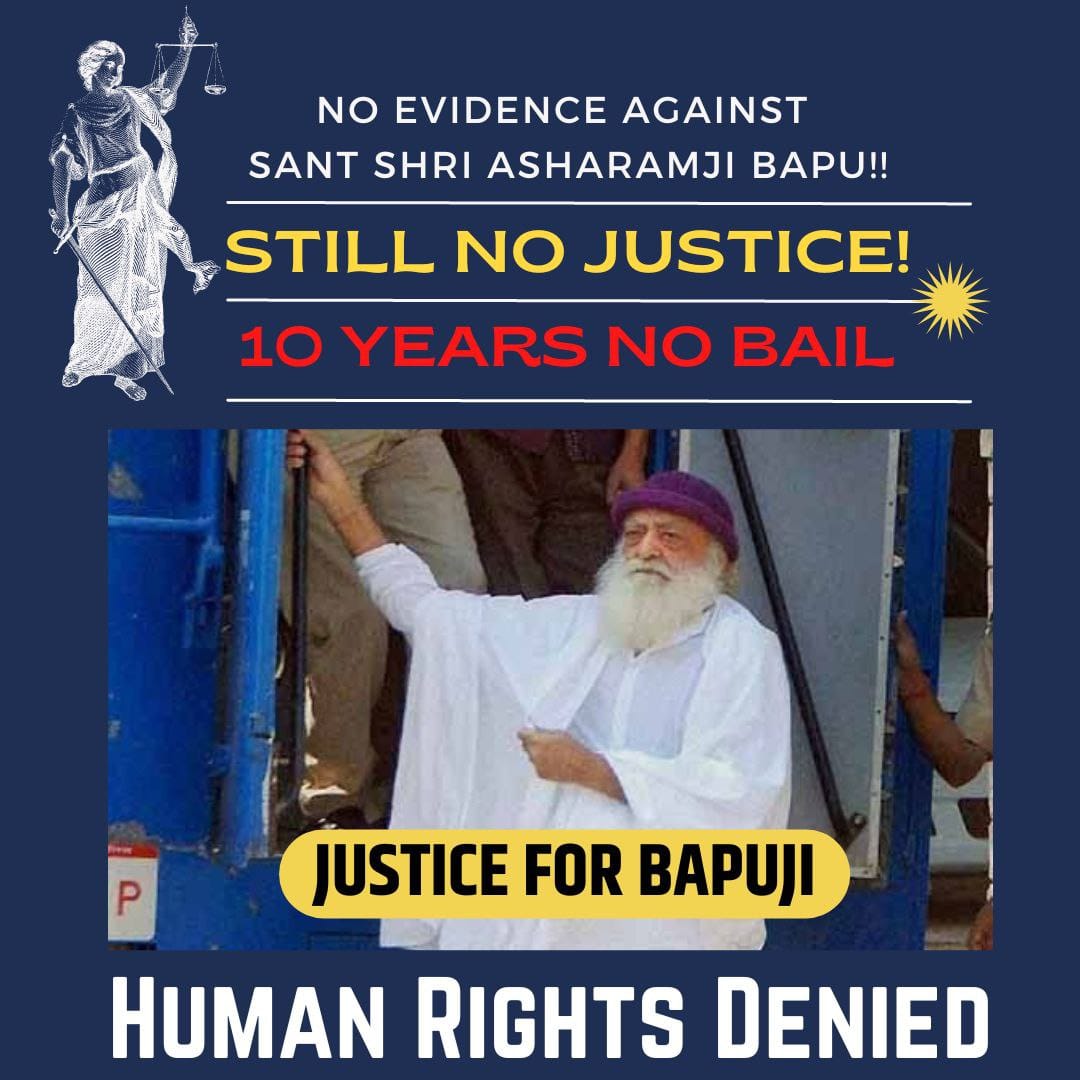 MaheshKumarjo15's tweet photo. Public In Support Of Innocent Bapuji, 
Fake Allegations लगा कर जबरन देशसेवी संत को प्रताड़ना दी जा रही है, 10 सालो से
INNOCENT Suffering , कब खत्म होगा अन्याय ?😡😡😡😡 Nation Demands
#JusticeForAsharamBapu https://t.co/5WENN4BFkM