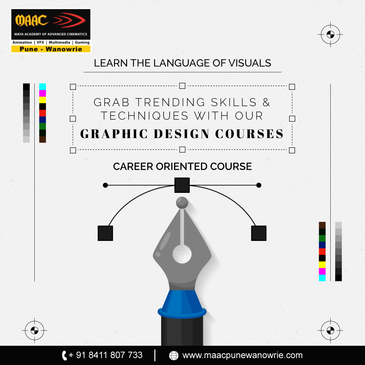 Learn Photoshop, Illustrator, and InDesign by creating posters, logos, and more
Admission OPEN for 2023-2024
Click on : bit.ly/3e9xpEu
#graphicdesign #graphicdesigncourse  #illustrator #photoshop  #onlinelearning #MAACCourses #design #vector #brandidentity #logos