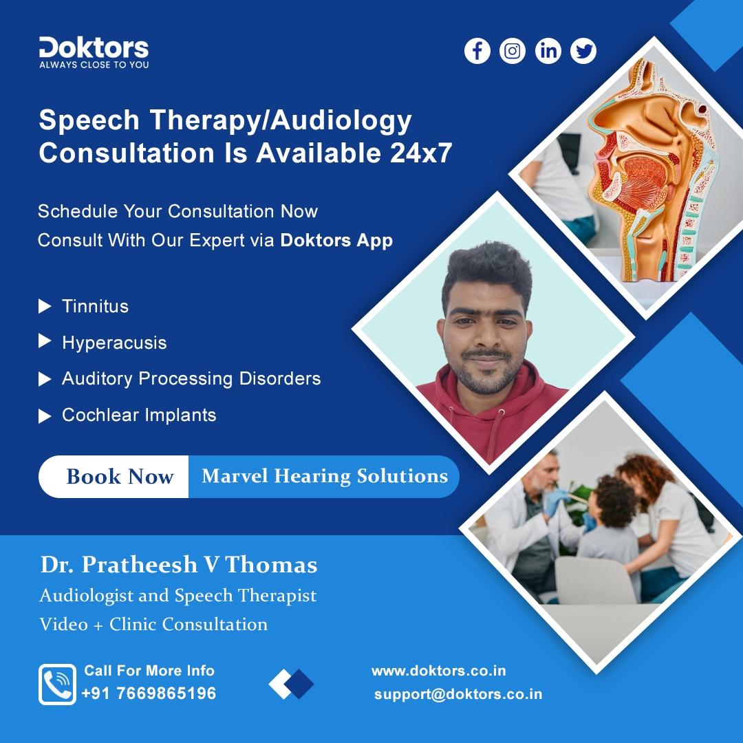 Do you have difficulty #hearing? Dr. Pratheesh V Thomas can help! He is one of the #bestaudiologists to get instant medical advice and second opinions for your health problems.
Schedule an appointment with him using #Doktorsapp!
doktors.page.link/74zy
Contact us,+91 7669865196