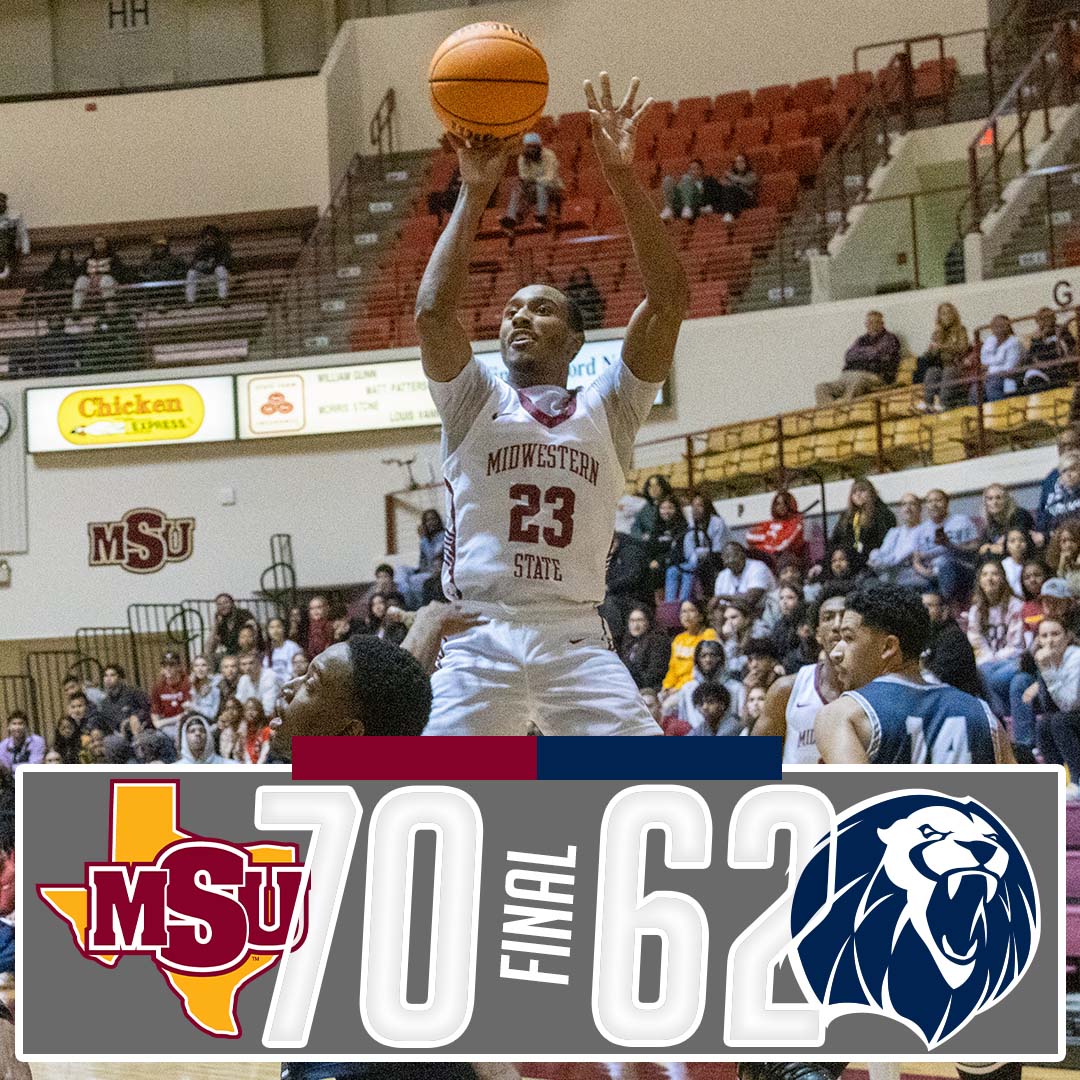 🏀 | Pierre Sanders, <a href="/MSUTexasMBB/">Midwestern State Basketball</a> close out UAFS for fifth straight home win. #StangGang