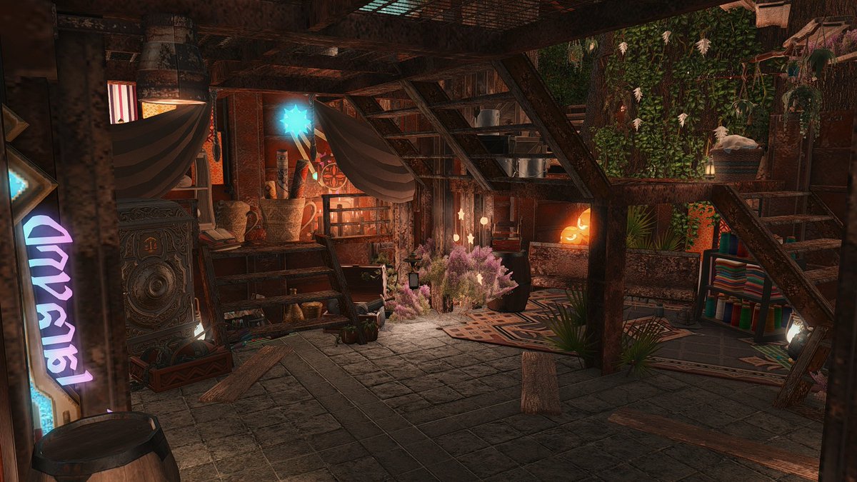 LeoLunari's tweet photo. [L] Overgrown Dystopian Hideout

Address: Primal | Exodus | The Goblet | Ward 16 | Plot 13

An overgrown space inspired by the tree city from 'Stray', the main idea was to have an industrial space built around a tree

#FFXIV #FFXIVHousing #HousingEden #FF14ハウジング #FF14Housing https://t.co/pMSD9L9iGt