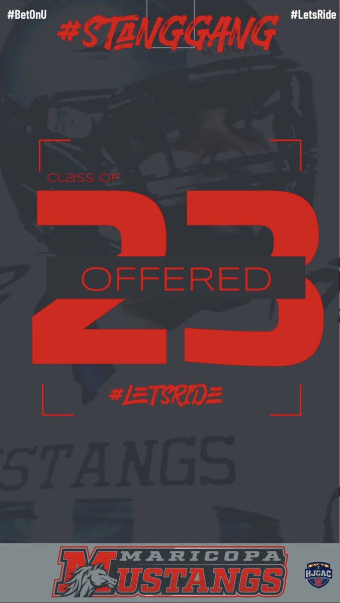 MasonWilliam05's tweet photo. After a great conversation with ⁦@CoachRetiz⁩ I am honored to receive an offer to benefit my football and educational career ⁦@MaricopaMustang⁩.⁦     @CoachPerrone⁩ https://t.co/sJGvZSJcDz