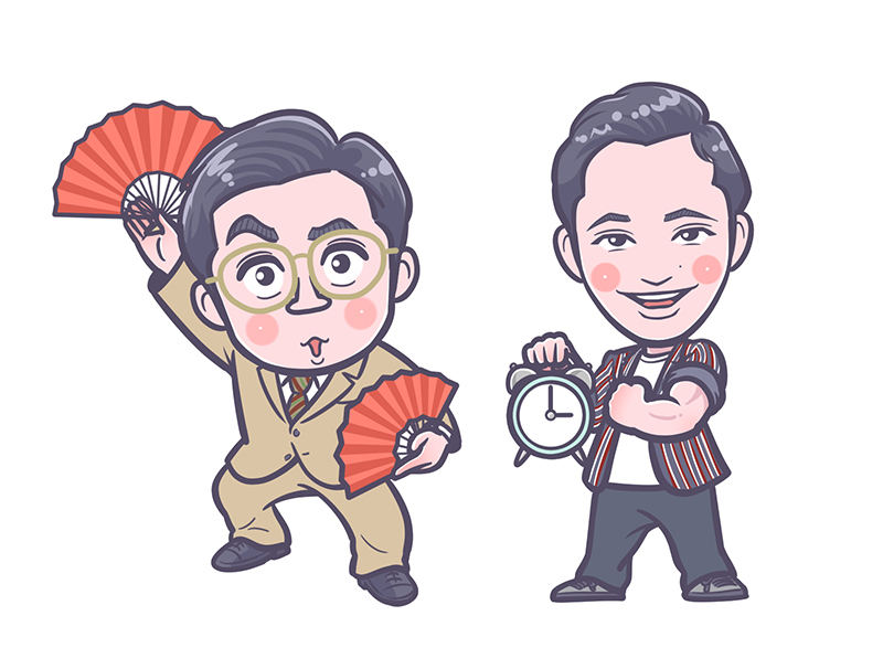 本日放送のラヴィット!「東京ホテイソンの夜明けのグルメ」タイトルバックのイラストを担当しました。久しぶりに呼んで頂きありがとうございました。
東京ホテイソンの絵といえば僕の中では木口ようかんさん(@yokan_kikuchi)だったので、東京ホテイソンさんとようかんさんにリスペクトを込めました 