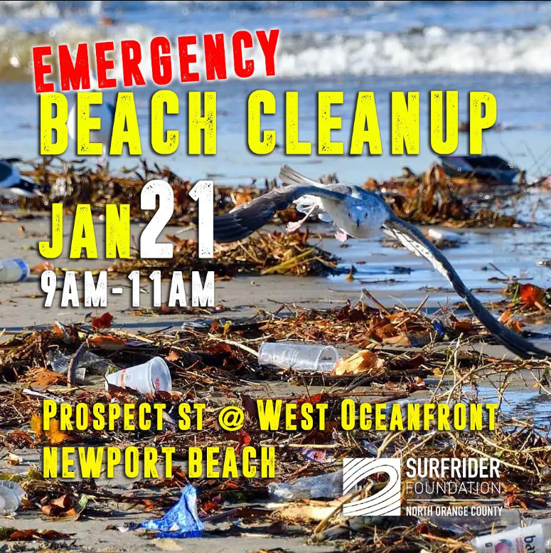 Surfrider Foundation North Orange County will also be hosting a beach cleanup on Saturday. To sign-up, please visit: volunteer.surfrider.org/timeslots/VLhH…