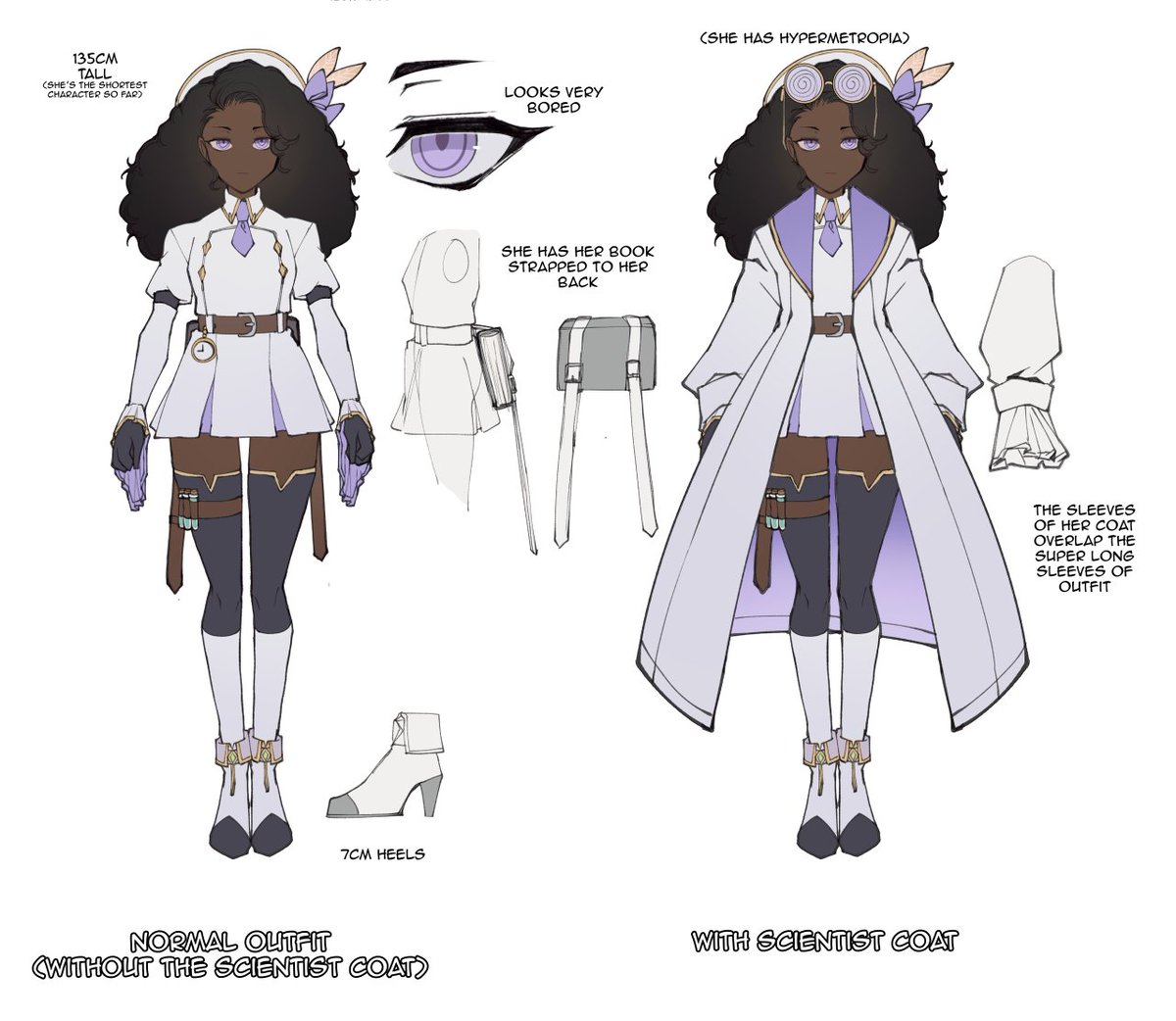 [OC] Elisecarelle is a 22yo alchemist and the shortest character in the cast (135cm)
She was known as a prodigy until she hit adulthood. As of right now she's the game's item seller. Legion's business partner. Annoyed by Legion.

She will kill a man... because she can make poison 