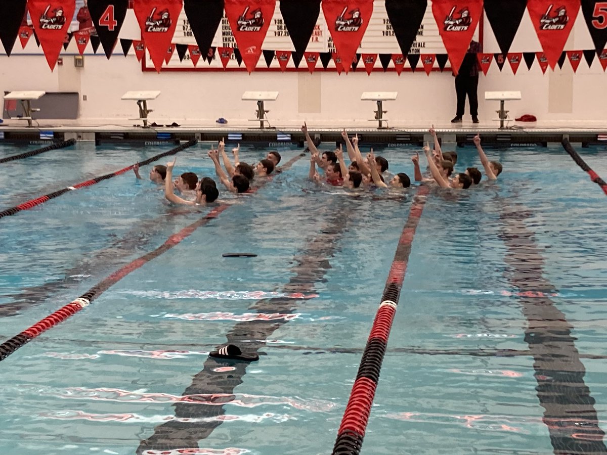 HiltonSwimDive's tweet photo. For the first time EVER in program history the varsity boys swim team takes the Division title! Congrats Coach Sadowski and the whole team! #1! https://t.co/XrDgypRRmb