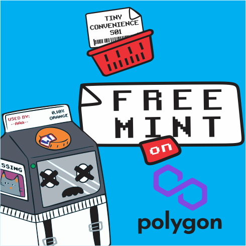 🚨TINY CONVENIENCE STILL FREE MINT

⏰Coming soon with big news!

💌"We are developing new ways and reinventing ourselves!"

🔥STAY TUNNED

🔗OPENSEA
opensea.io/collection/tin…
🔗MINT HERE:
tinyconvenience.vercel.app

#NFTCommunity #Freemintnft #MATIC #PolygonNFT 
#NFTProject
