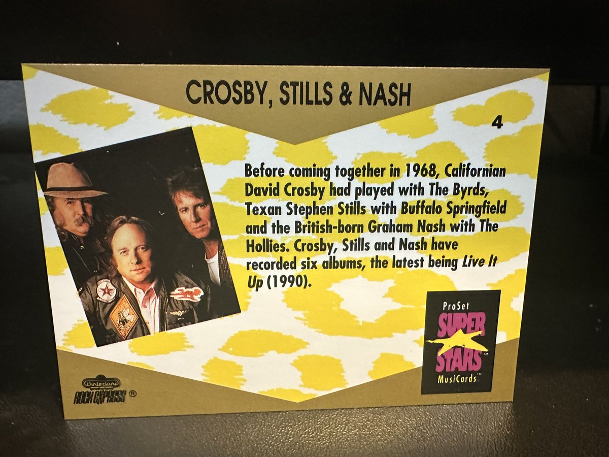poptradingcards's tweet photo. 1991 Pro Set MusiCards #RIPDavidCrosby @CardPurchaser https://t.co/zAV06UrFnG