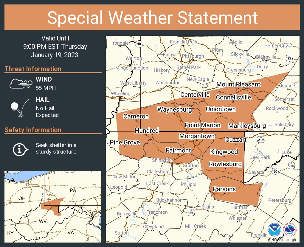 Nws Pittsburgh On Twitter A Special Weather Statement Has Been Issued