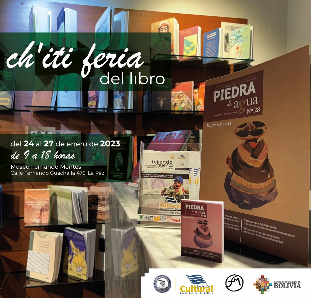 CulturaFCBCB's tweet photo. #FCBCB|𝑪𝒉❜𝒊𝒕𝒊 𝒇𝒆𝒓𝒊𝒂 𝒅𝒆𝒍 𝒍𝒊𝒃𝒓𝒐, ven y disfruta de una variedad de publicaciones en esta fiesta de la miniatura.@ATBDigital @AbyaYalaBolivia @redbolivision @RedPatriaNueva @RedUnoTv @rtp_bolivia @luisoport https://t.co/Cono6pNA5S