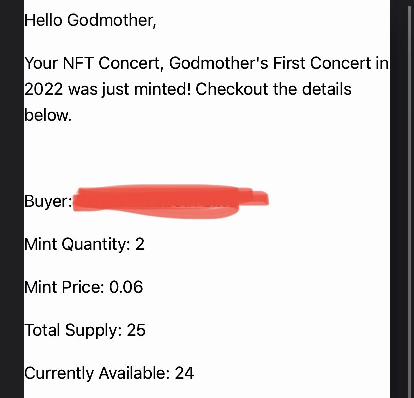 My First 2 concerts got minted on <a href="/nftconcerts/">NFT Concerts</a> 🎉🎊🍾 I’m going crazyyy ! 
Guys watch this !!! 
👁♥️👁
This is really happening y’all!
If you want to mint a 15 min 15sec concert of mine: nftconcerts.com
Thank you <a href="/JimmyDendrinos/">Jimmy Dendrinos</a> 
For believing in me!