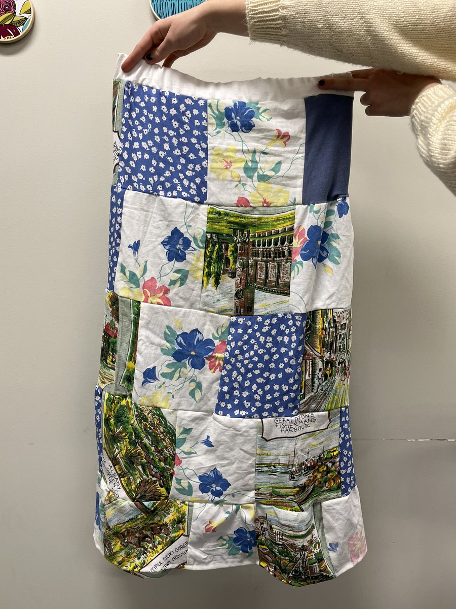 SimcoeDrama's tweet image. The challenge for our last Fashion class assignment was to upcycle or use unconventional materials to make a garment. Here are a couple of finished upcycled items, and I’d say that my students understood the assignment! @SimcoeRedcoats @dsbn