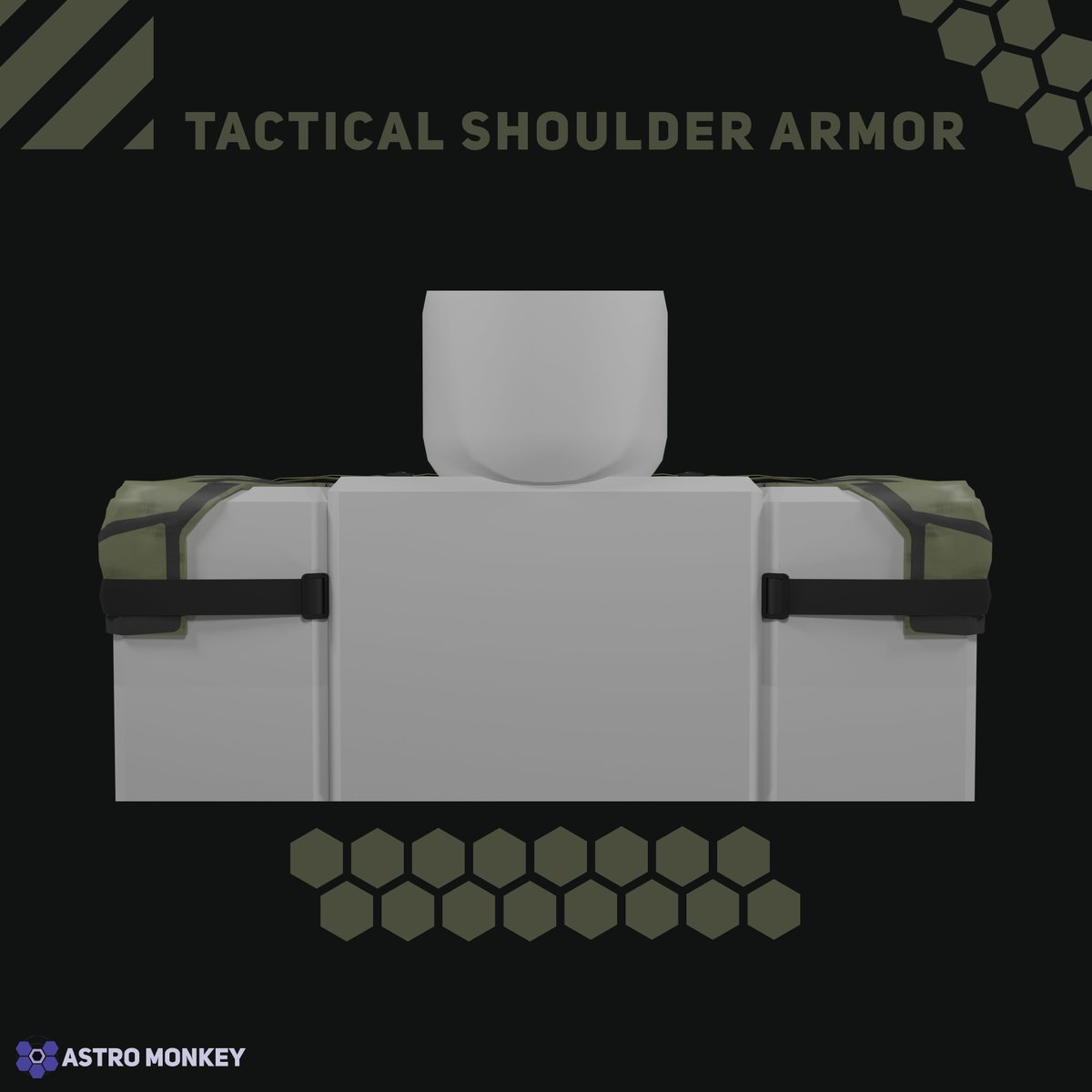 AstroMonkeyDev's tweet image. UGC Concept #8
Tactical Shoulder Armor

#roblox #robloxart #RobloxUGC  #RobloxDevs