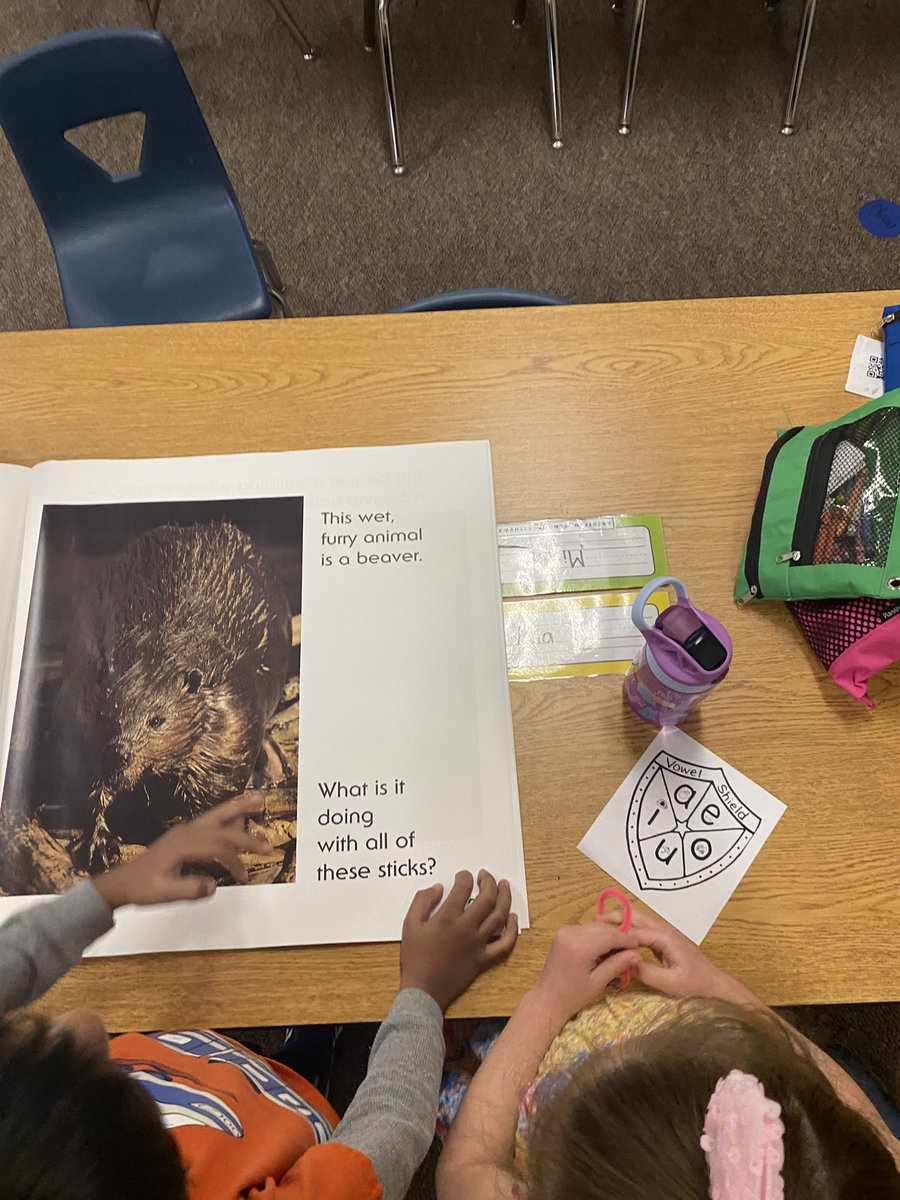 WeinkeLara's tweet image. We love using our vowel shields to find vowels in big books! #kindervibes @HospElementary