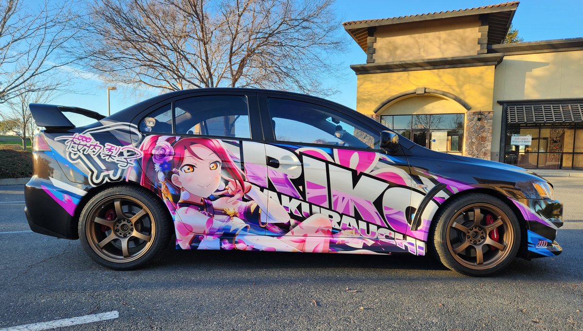 stevodesu's tweet photo. I've always wanted to have an itasha so I finally made it happen! Riko Sakurauchi is best girl 😁

Design: @AbsoluteDesignw, ありがとうございました!

#lovelive
#Aqours https://t.co/lN6eIGsPRl