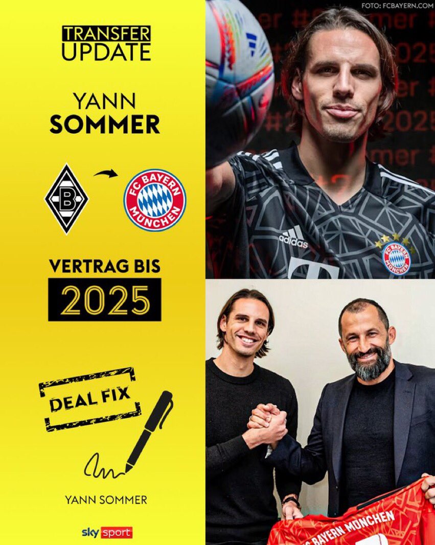 ¡Ahora es oficial! ¡Yann Sommer se marcha al Bayern y firma hasta 2025! 🤝🔴⚪️
#SkyTransfer #Sommer
