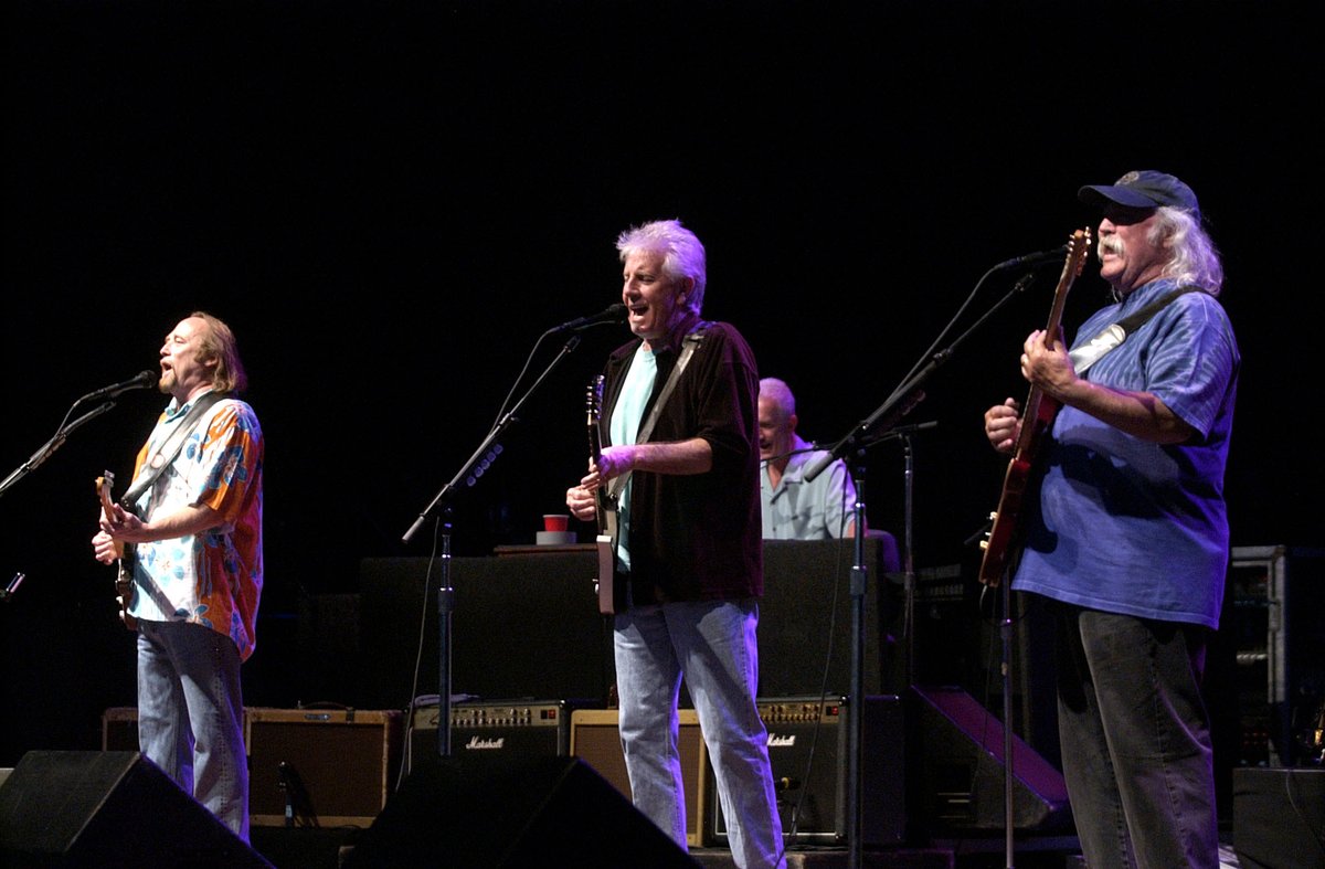Sail on #DavidCrosby, shown here at SPAC in Saratoga Springs NY in 2005 with #CrosbyStillsNash