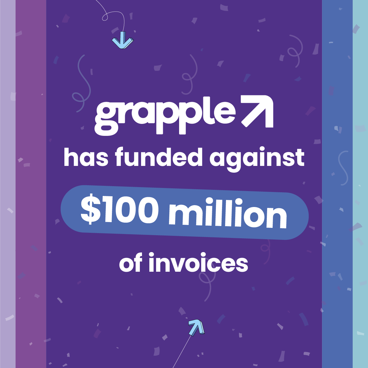 grapplefund's tweet photo. Today Grapple passed another milestone, we’ve now funded against $100million of invoices to support the growth of Aussie SMEs. This is testament to the LendTech we’ve developed in consultation with Australian businesses and the team that helped us deliver it #smelending #finance https://t.co/j1wQT0PqWq