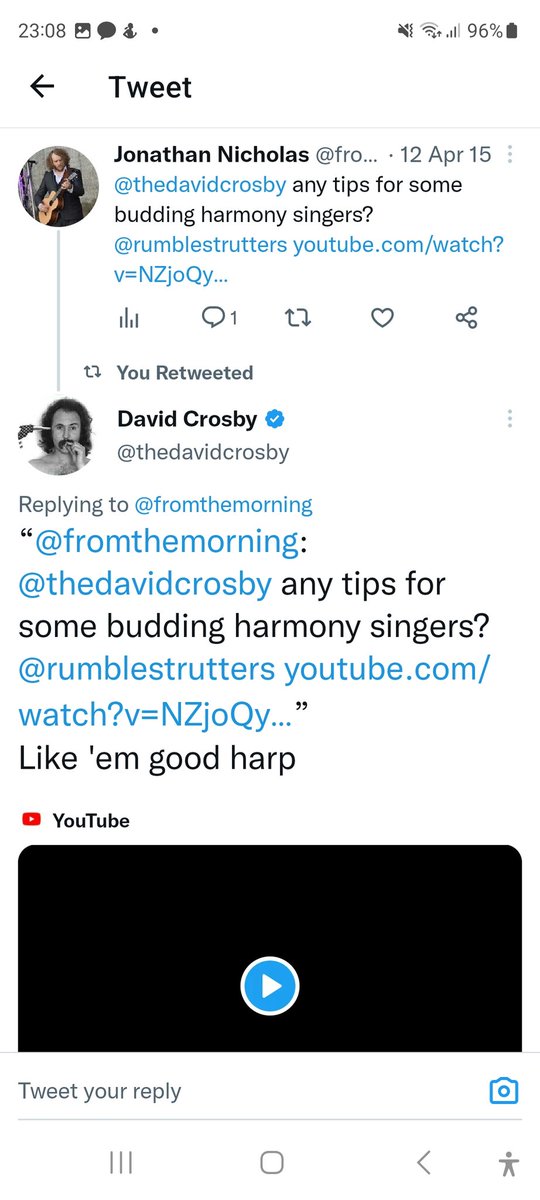 Will always be greatful for this tweet about my previous band <a href="/rumblestrutters/">The Rumblestrutters</a> #davidcrosby