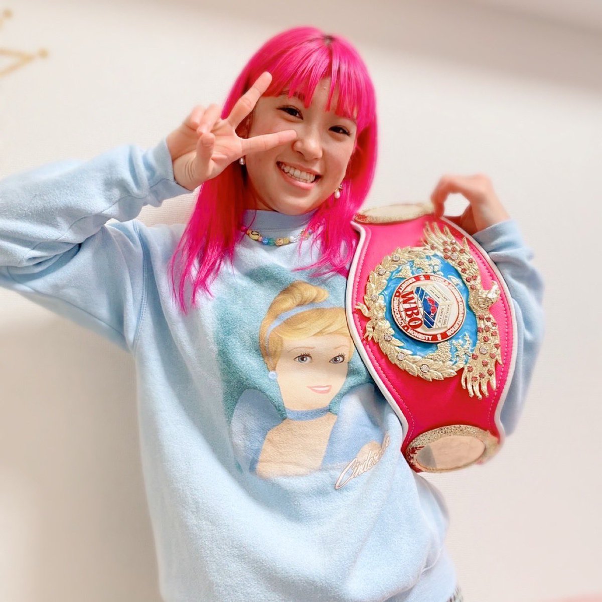 先日、プロボクシングWBO女子世界スーパーフライ級王者の晝田瑞希様にお越しいただきました♪ ツヨカワをより可愛く💕　
#WBO  #晝田瑞希　#スーパーフライ級　#世界チャンピオン　#japanbeauty  #cute #pinkhear #永遠の小顔