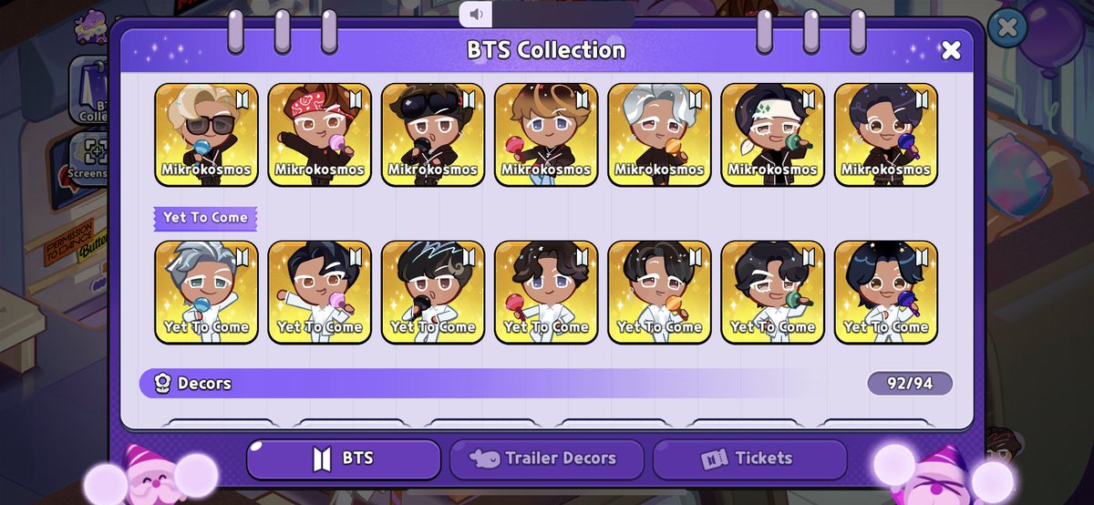 Arlenchio_2's tweet photo. @CRKingdomEN Thankfully I got all cookies, decors, and costumes, but the ticket book missions was so tedious, I lost my chance at getting those last 2 cake hounds. 😔 https://t.co/fk3BT2Hkk7