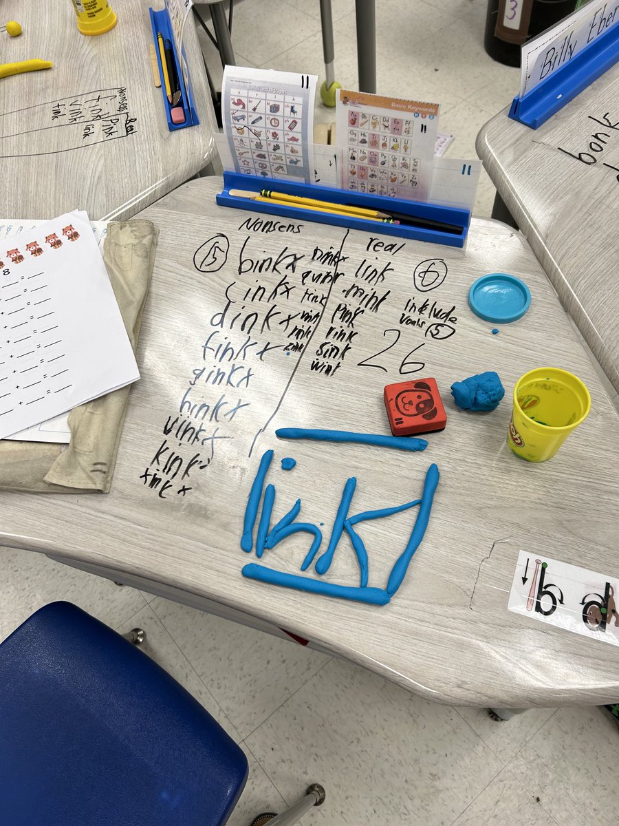 funinroom104's tweet photo. Making real and nonsense words with our “glued sounds”! https://t.co/igX60WiioF