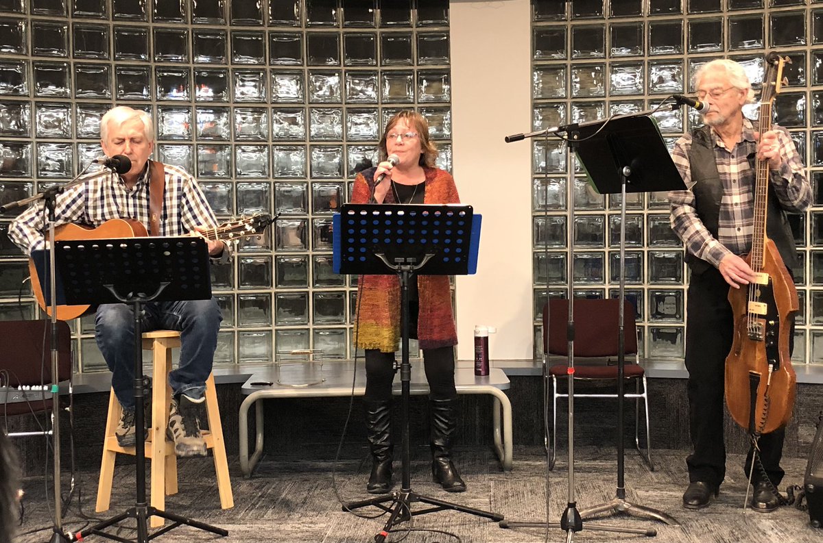 jlguillas's tweet photo. Ed, Cheryl and Mark kicking off the new year at #ThirdThursdayMusic at the #dauphinpubliclibrary Great stories and musicianship. https://t.co/RLBi362cTV