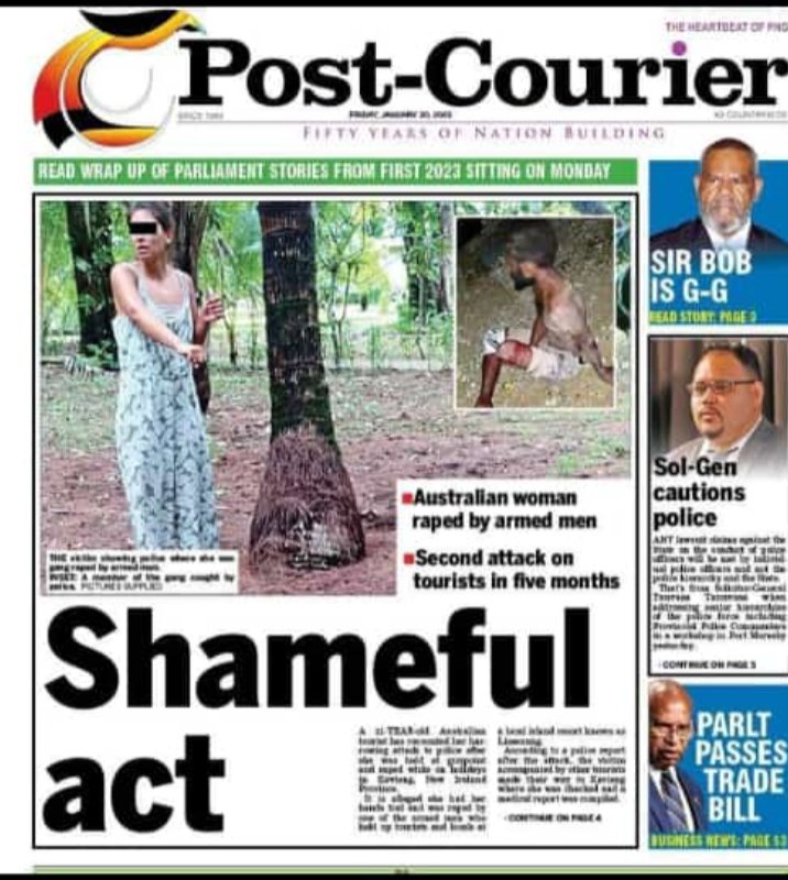 After Australia's Prime Ministers visit this is in the front page of Post Courier. Is #PNGGovt serious about increasing law and order initiatives? #SARV victims and deaths are countless!
#pnghumanrights <a href="/rightsmetrics/">Human Rights Measurement Initiative</a>