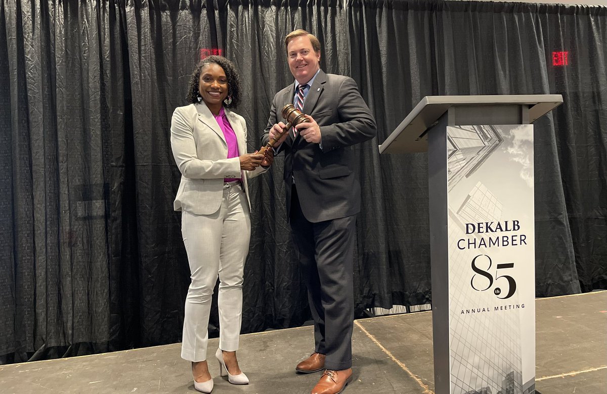It’s a great honor to be named the Chair of the <a href="/dekalbchamber/">DeKalb Chamber</a> for 2023. It was great to see everyone coming together in support of the chamber today. Thank you to <a href="/EArmstrong/">Elaine Armstrong</a> for a great 2022. I look forward to continuing the great work! @ATTPolicyGA #85thAnnualMeeting