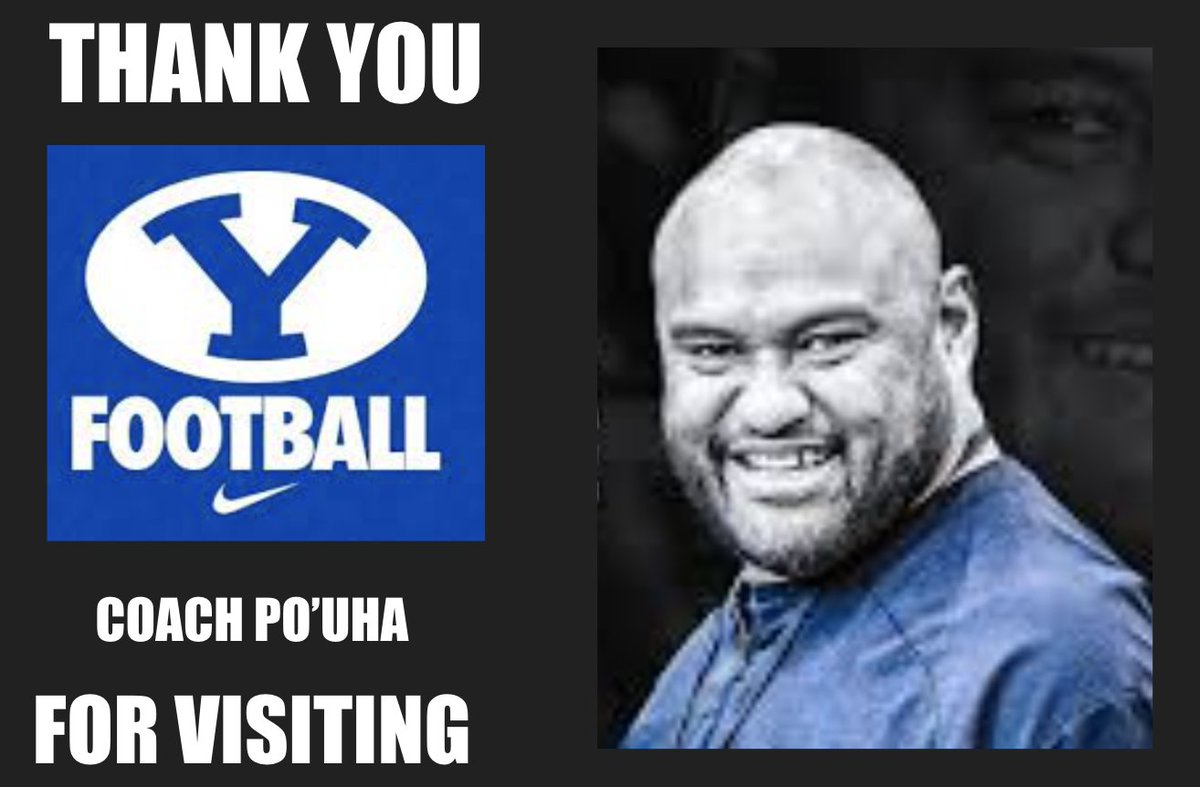 Thank you to Coach Hill (@CoachJayHill), Coach Sitake (@fsitake), and Coach Po'uha (@Pouha91) from BYU for stopping by today!