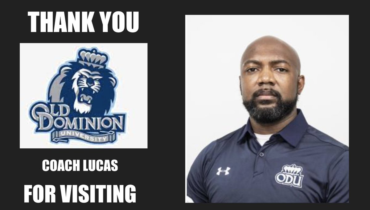 Thank you to Coach Lucas (@Coach_TLucas) from Old Dominion for stopping by today!