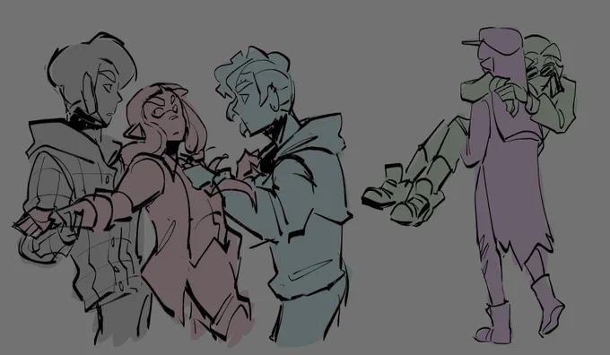 started as practice requests, ended up just redrawing memes with the backliners#Splatoon3 #スプラトゥーン3 