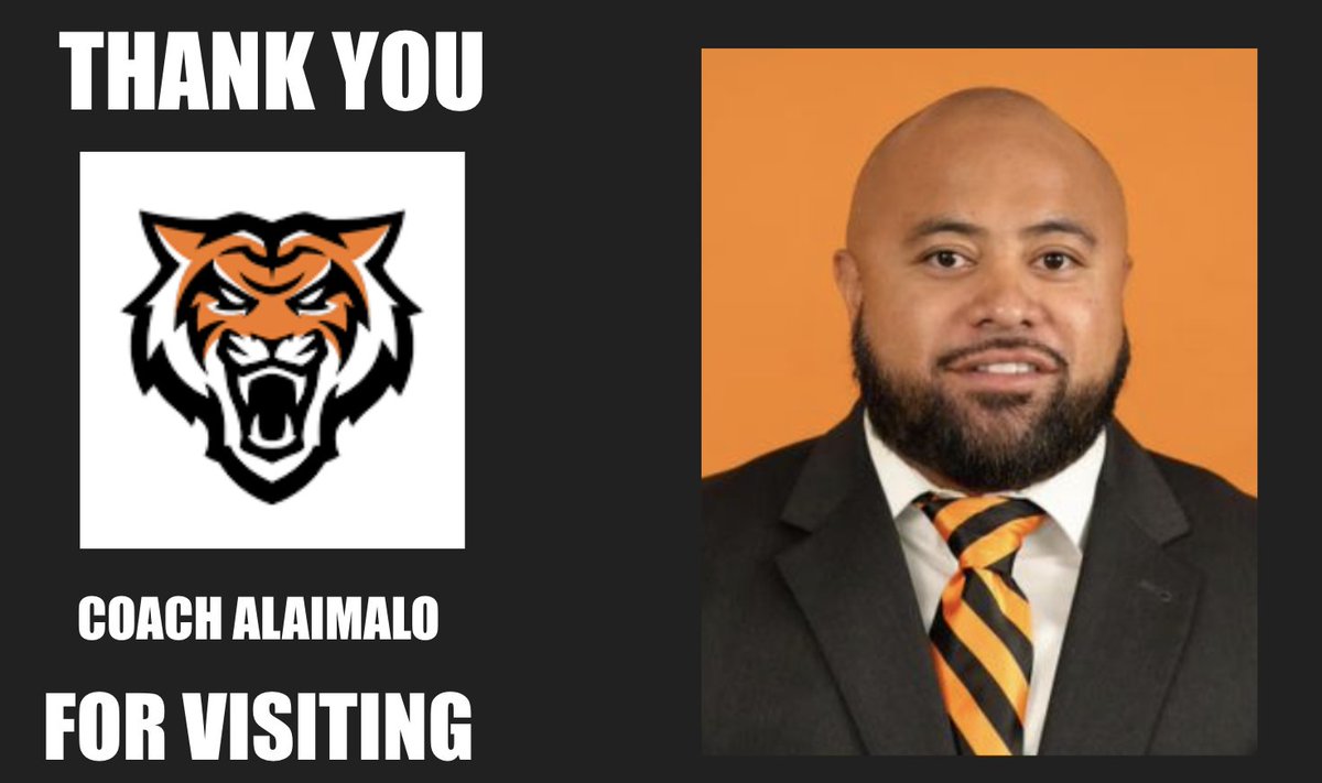 Thank you to Coach Alaimalo (@AlaimaloNick) from Idaho State for visiting today!