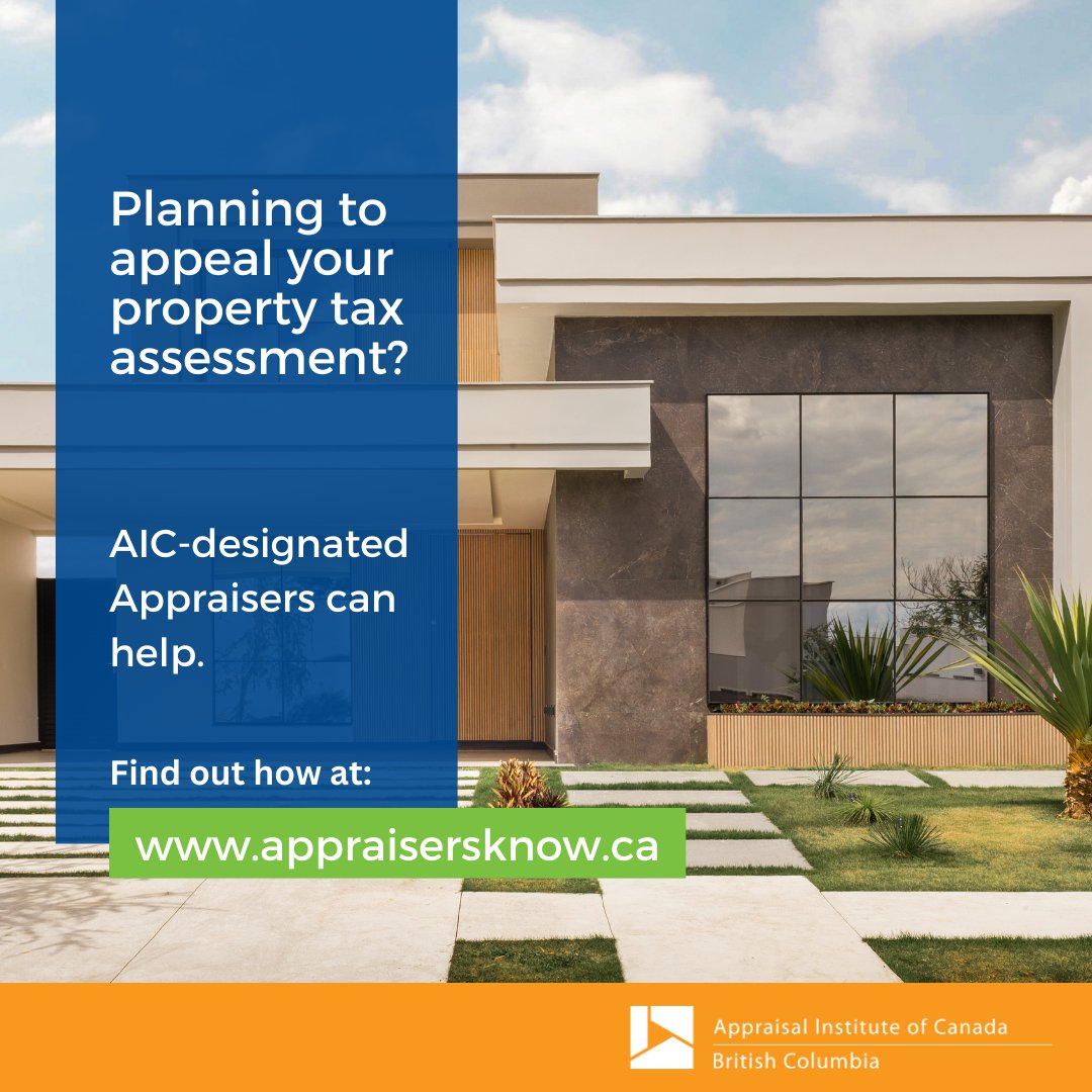 AICanada_BC's tweet photo. An AIC-designated appraiser can prepare an appraisal and provide the support you need to make your argument to the assessment authority.
Contact an appraiser today: https://t.co/cxMD9LJYfa
#ProfessionallyAppraised #AICProfessionalAppraisers #insightAICBC #WeValueBC https://t.co/Op7zhnTZxF