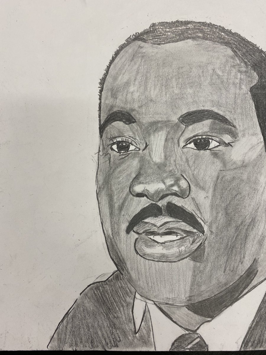 GLECART's tweet image. So proud of my Middle School Artists’ portraits of Dr. Martin Luther King. ⁦@GLECPVA⁩ ⁦@chandelart⁩ ⁦@HISDFineArt⁩