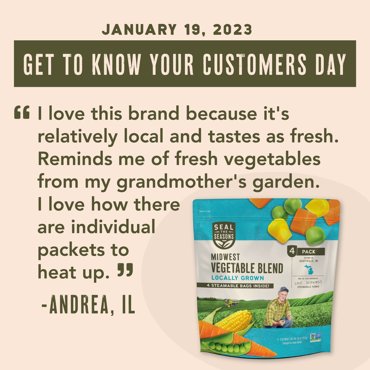 SealTheSeasons's tweet photo. Happy ✨ #GetToKnowYourCustomersDay!✨ We love hearing about all of the creative ways our awesome customers use our #LocallyGrown, #FlashFrozen produce...especially when they share the special moments they make with them! 🌽🫐 🍒 #frozenfruit #frozenvegetables https://t.co/16OqHhYD6r