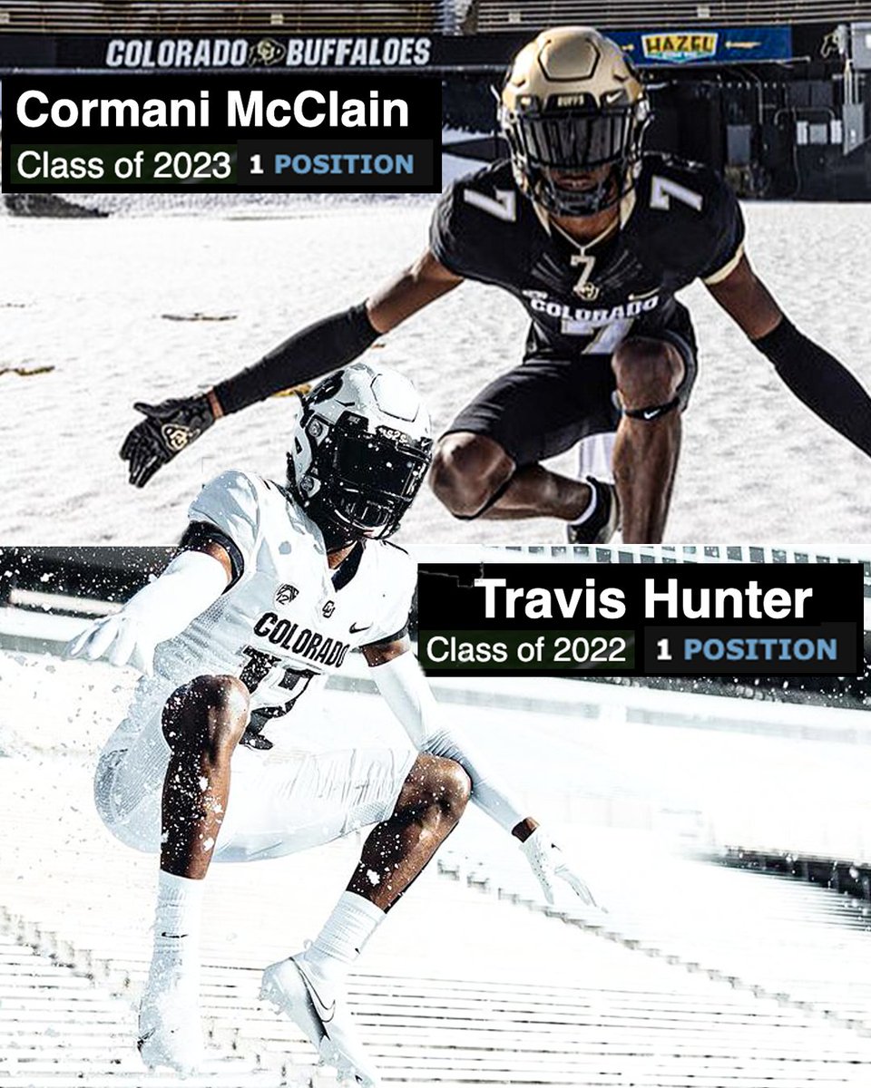 Deion Sanders now has the No. 1 CB from 2022 AND 2023 😳 

(📸 <a href="/TravisHunterJr/">Travis Hunter</a>, <a href="/CormaniMcClain2/">Cormani Mcclain</a>)