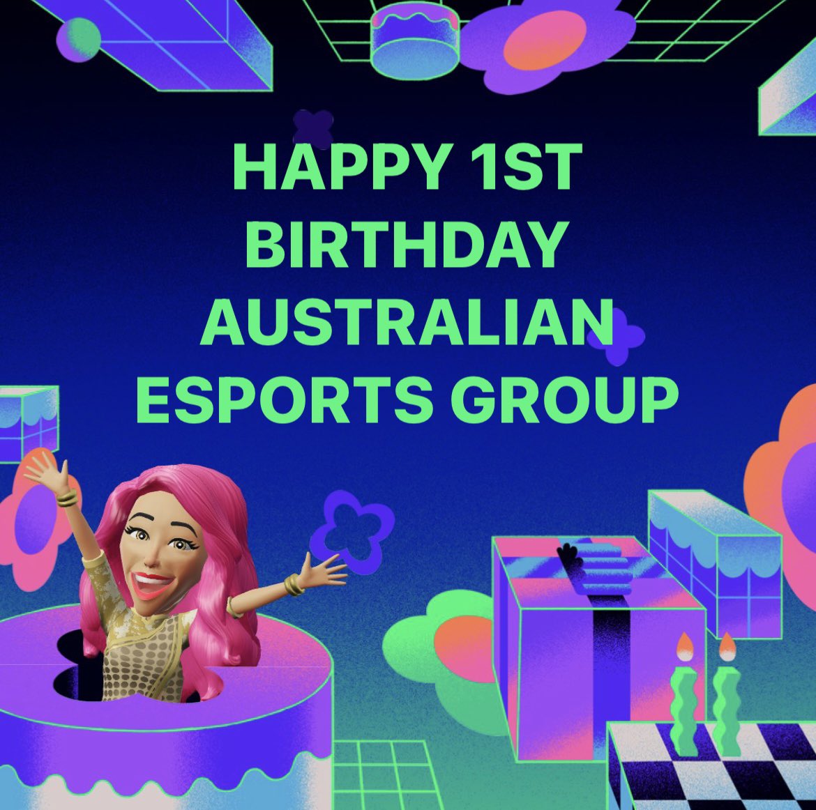 AustralESports's tweet photo. 🎂Happy 1st Birthday To Australian eSports Group
To Each Community Member, Staff, Competitor, And Supporters Alike, THANK YOU!
*Full Caption On AESG Instagram & Facebook*
#AESG #HappyBirthdayAESG #eSports #Gaming #AESGCommunity #AustralianeSportsGroup #iLynxy3 #Archiebobby222 https://t.co/N5RZG7Vxru