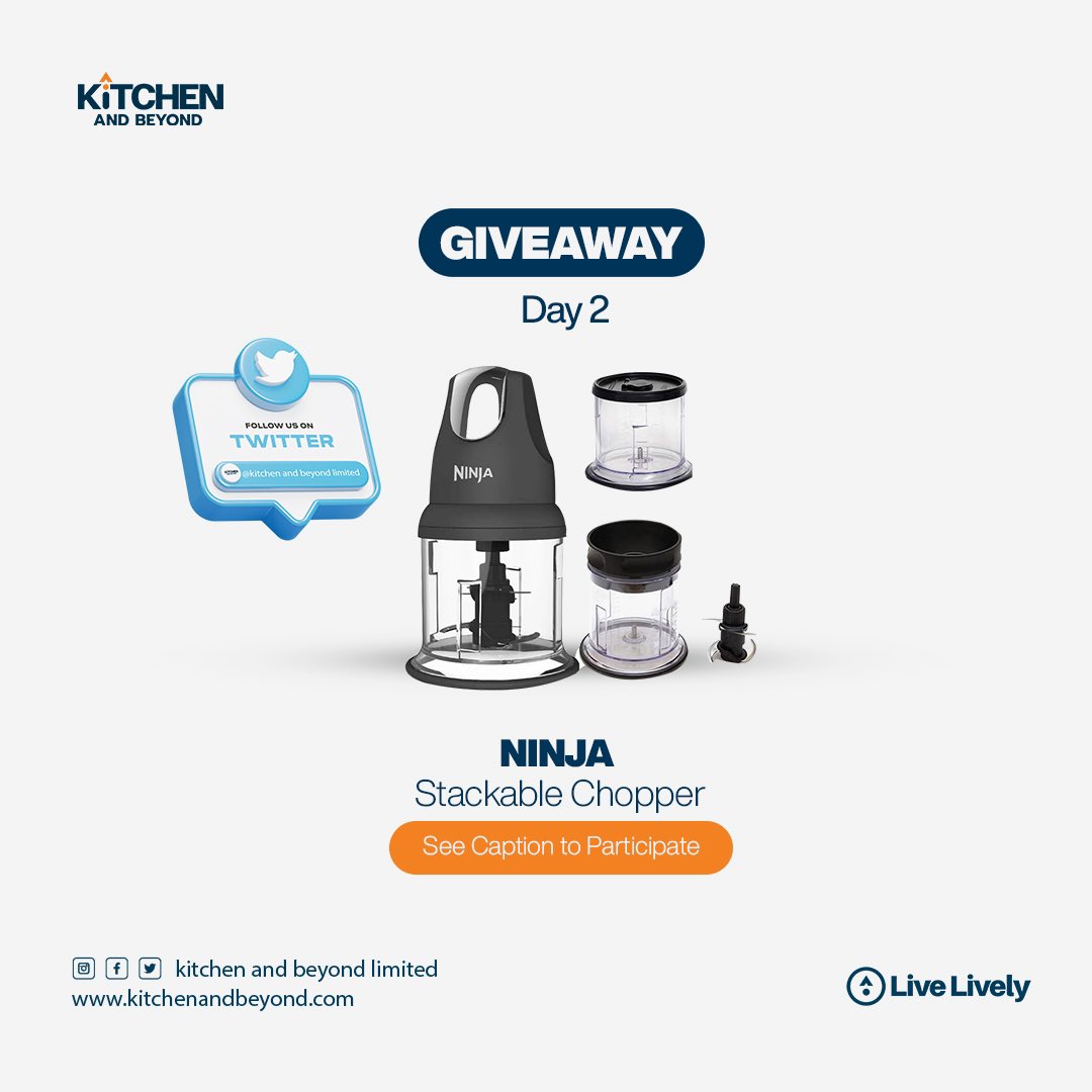 kabltd's tweet photo. CELEBRATING “80K” ON INSTAGRAM right here on TWITTER!

#DAY 2 of 3

follow these 3 easy “STEPS FULLY” to participate

🔘Make sure you follow US on twitter

🔘Tag as many people to follow
 
🔘Retweet this post using these👇🏽# #KitcheAandBeyondLimited #kitchenandbeyond

#GoodLuck 🤞 https://t.co/6tnNakXRFj