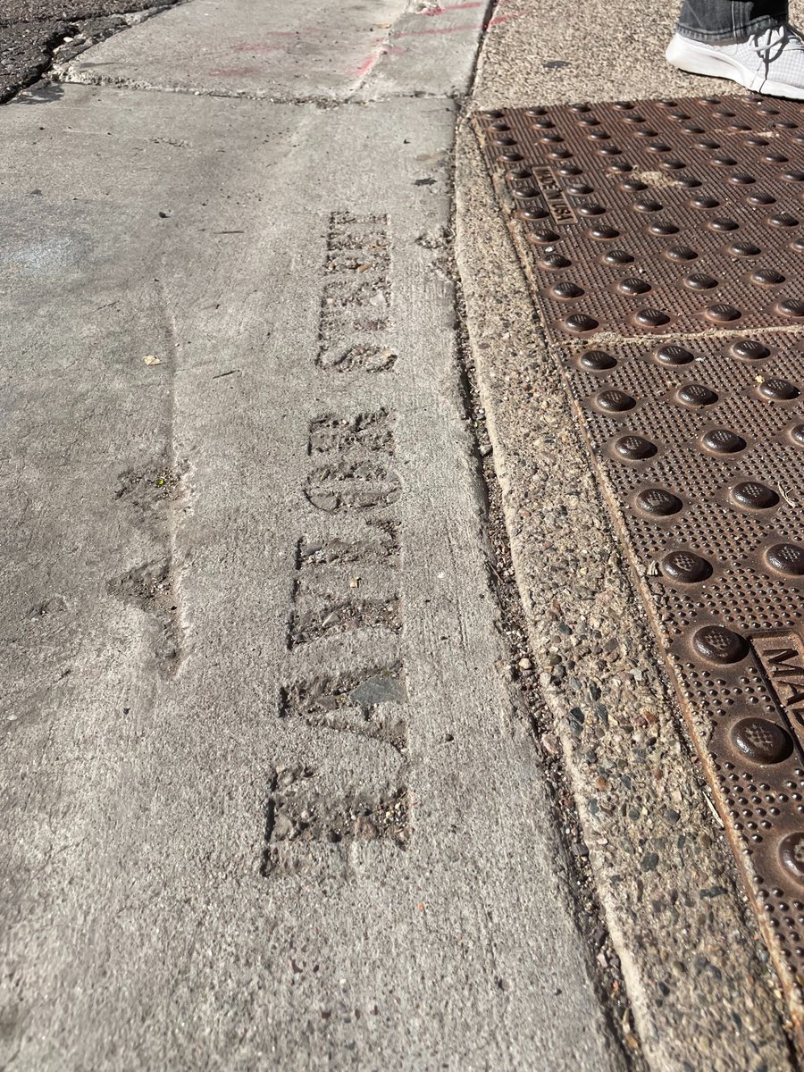 An interesting detail of the ASU campus is the street names found along the sidewalk.