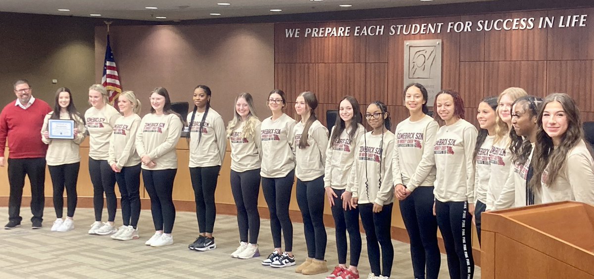 Official recognition from the LSR7 BOE and Superintendent David Buck for our state championship cheer team! <a href="/LSNcheer/">LSNcheer</a>