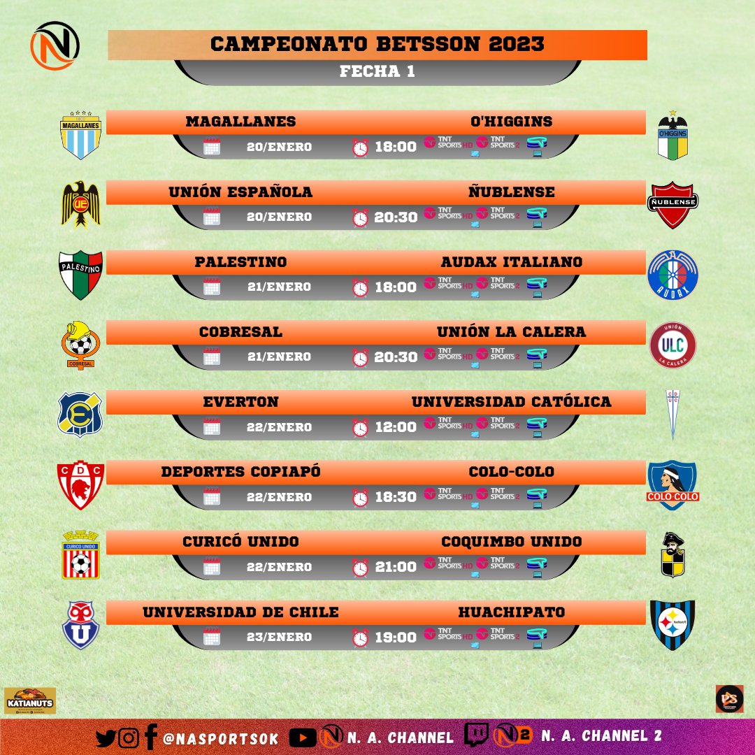 NASportsOK's tweet photo. MAÑANA COMIENZA LA PRIMERA DIVISIÓN

Ya arrancó la Temporada 2023 con la #SupercopaEasy con #Magallanes, la cual contra #OHiggins darán el vamos al #CampeonatoBetsson 

Destacamos la primera participación de #DeportesCopiapó, la cual hará su debut ante #ColoColo, campeón defensor https://t.co/pfBA0dEZsQ