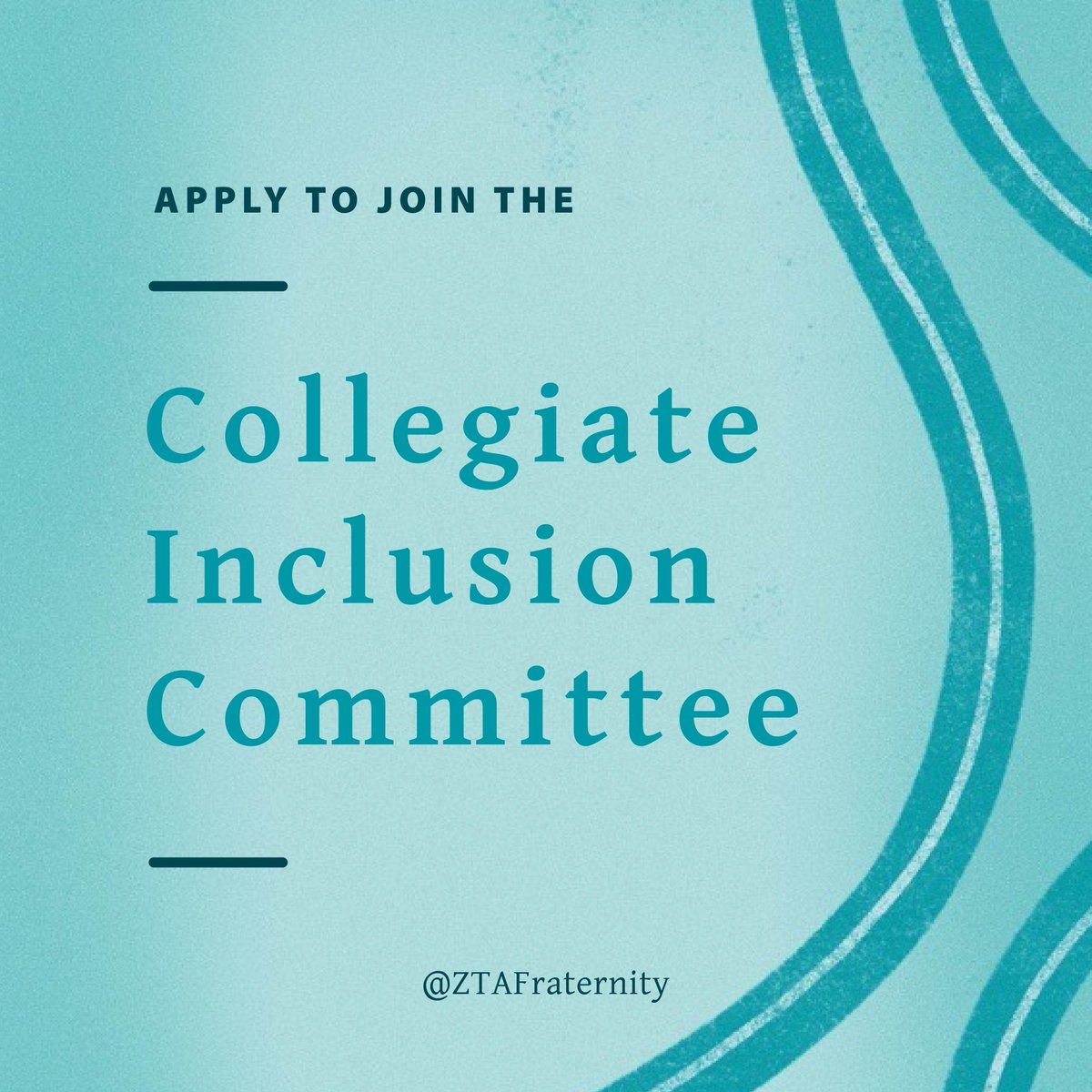 Hey collegians, applications for ZTA's Inclusion Committee application are now open! 📝 

We're looking for Zetas who can serve a one-year term while in college and are passionate about and dedicated to DEI work!

Apply by Jan. 23 at 11:59 p.m. EST.

bit.ly/ZTA_VolunteerI…