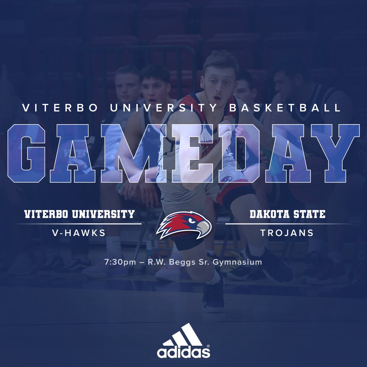 ViterboBball's tweet photo. 🏀Weekend homestand at the VAC🏀

🆚Dakota State Trojans
⏰7:30pm
📍La Crosse, WI
📺https://t.co/gC5zgv82hF

#Letitfly https://t.co/mMsTcGLHw5