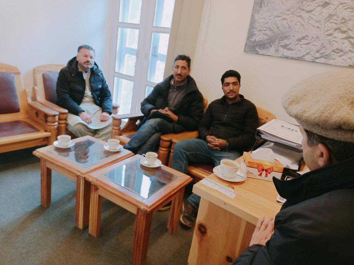 sajid_sadpara's tweet photo. K-2 lies in the Central Karakoram National Park (CKNP). Meeting with CKNP authorities regarding the upcoming K-2 Clean Up. We also shared ideas about cleaning up Broad Peak & overall sustainable tourism in Karakoram #KeepK2Clean @csgbpk https://t.co/kGFS5KTCuM