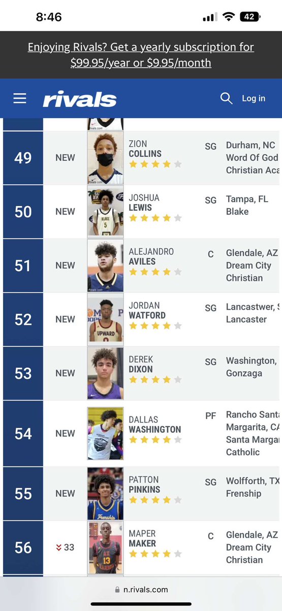 more work to do , blessed to be number 52 in the country 🤞🏾 <a href="/CoachCauthen/">Lancaster Bruins Basketball</a>