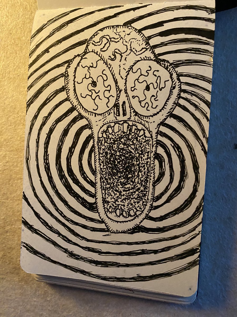 I drew something creepy.