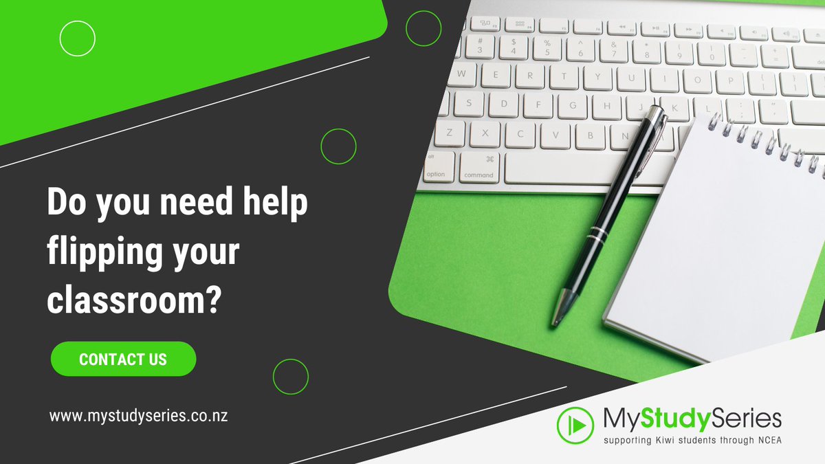 MyStudySeries's tweet image. Do you need help or support flipping your classroom? We have video content and automated quizzes for L1-3 NCEA Mathematics, L1-3 Physical Education, and L1 Health. Get in touch with us to learn more or visit us at mystudyseries.co.nz #NCEA #edchatnz #flippedclassoom