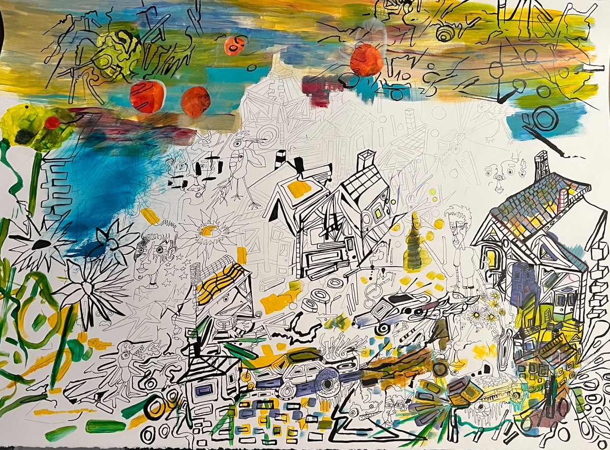 JuliaLaCcat's tweet photo. Work in progress #wip #progress #contemporaryart #contemporarypainting #contemoraryartist #juliaguzzio #landscape #abstractlandscapepainting #illustrativeartwork https://t.co/vMT4704kIP